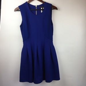 BCBG MaxAzria Womens M Cobalt Blue Fit Flare Dress